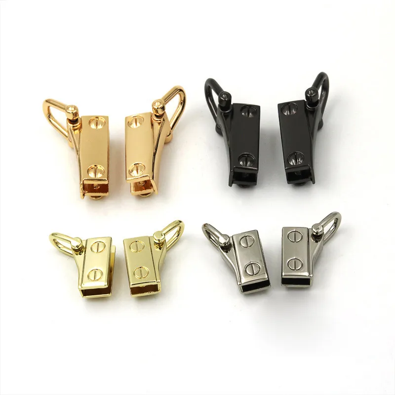 1Pair Handbags Shoulder Metal Side Hanging Clip Edge Buckle Anchor Gusset Hanger Clamps Chain Strap Clasp Hook Link Hardware