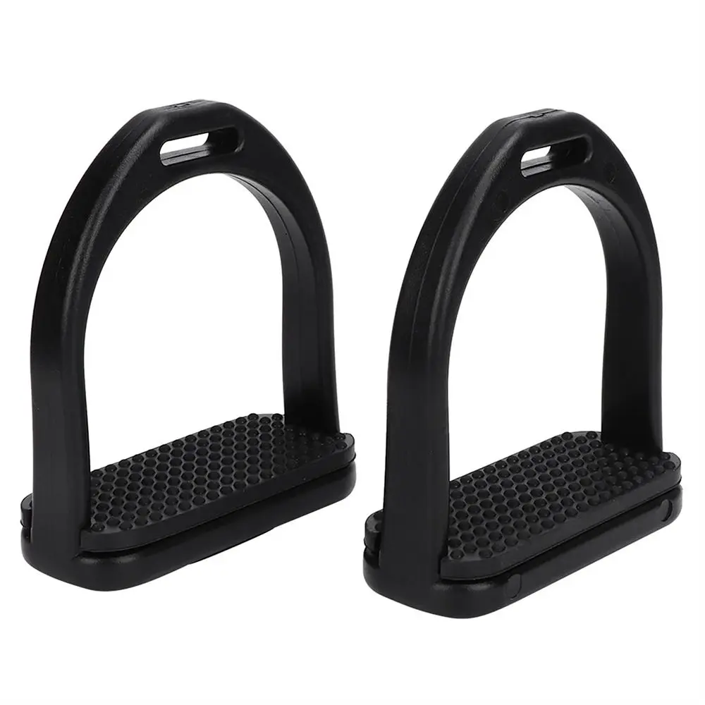 

1Pair Western Horse Stirrups Equestrian Equipment High Strength Engineering Plastics Nonslip Saddle with Non-Slip Rubber Pad