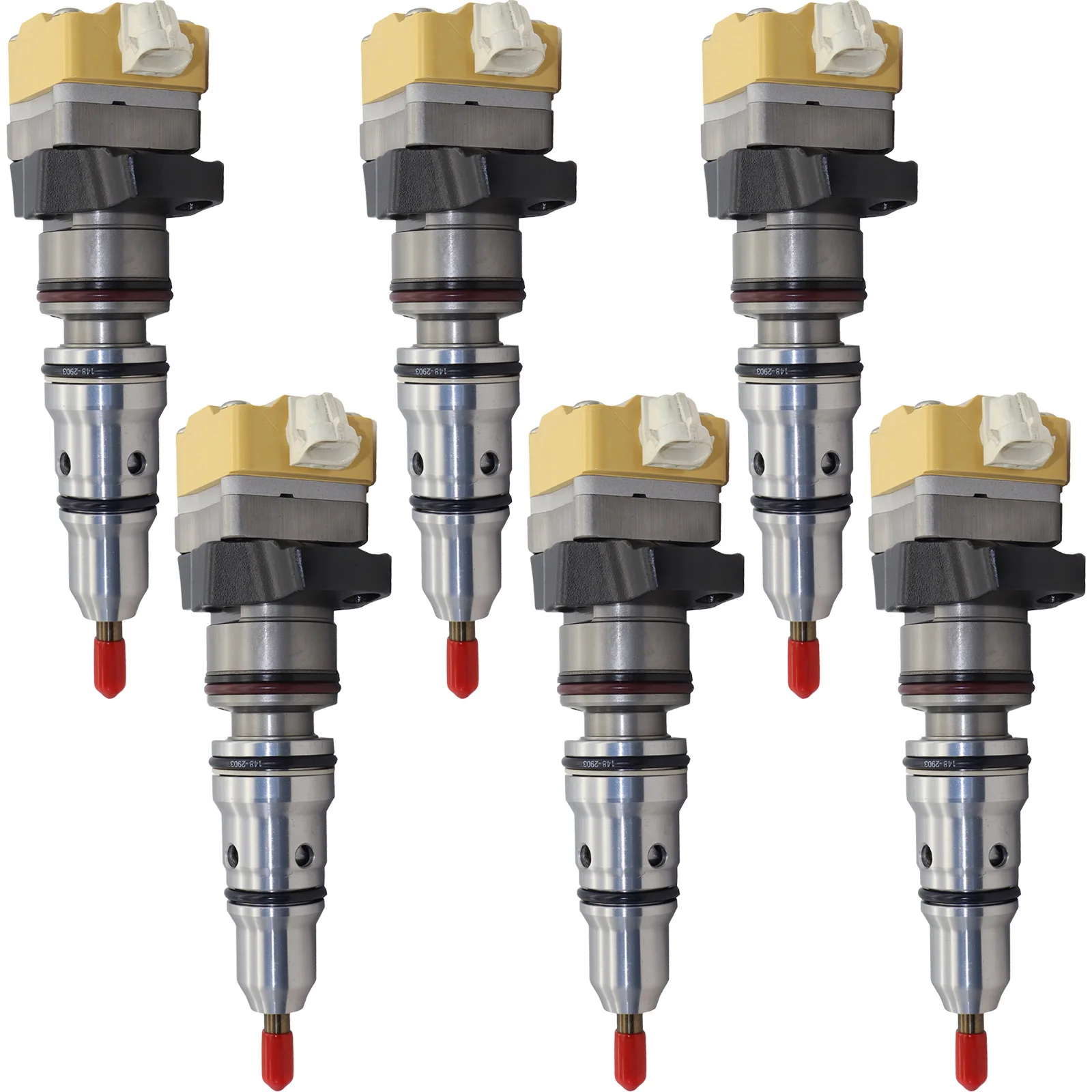6PCS Fuel Injector10R0781 1986605 2225966 FIZ2483RF FIZ2483WY 10R-0781 198-6605 222-5966 For CATERPILLAR CAT C7 3126 3126B