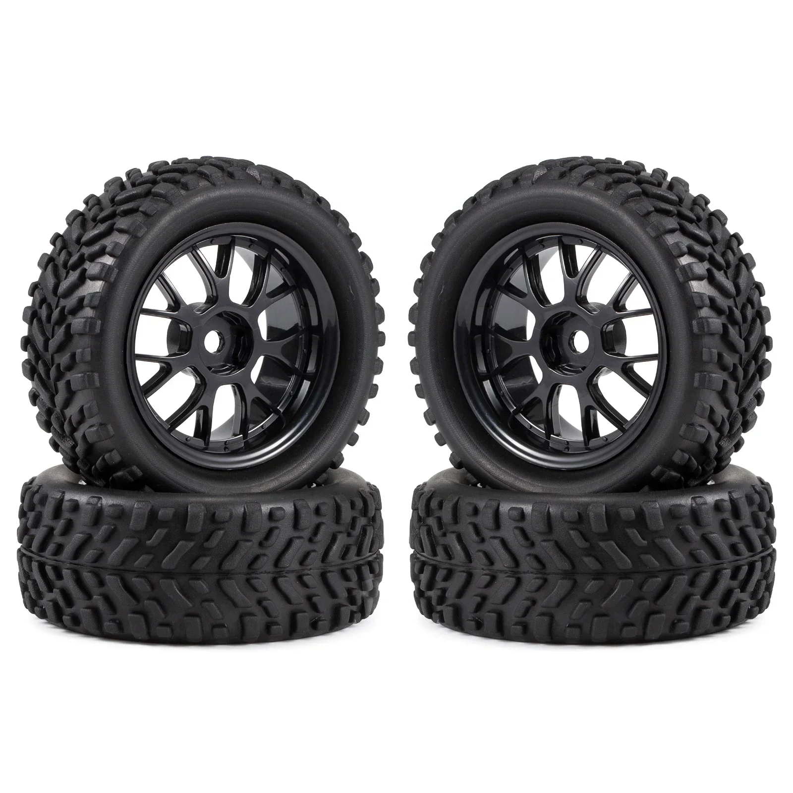 1.9 inch 76mm Off Road Buggy Tires Wheel Rim 4pcs for 1/14 1/16 1/10 RC Car MJX Hyper Go 14210 14209 Wltoys 144001 Tamiya