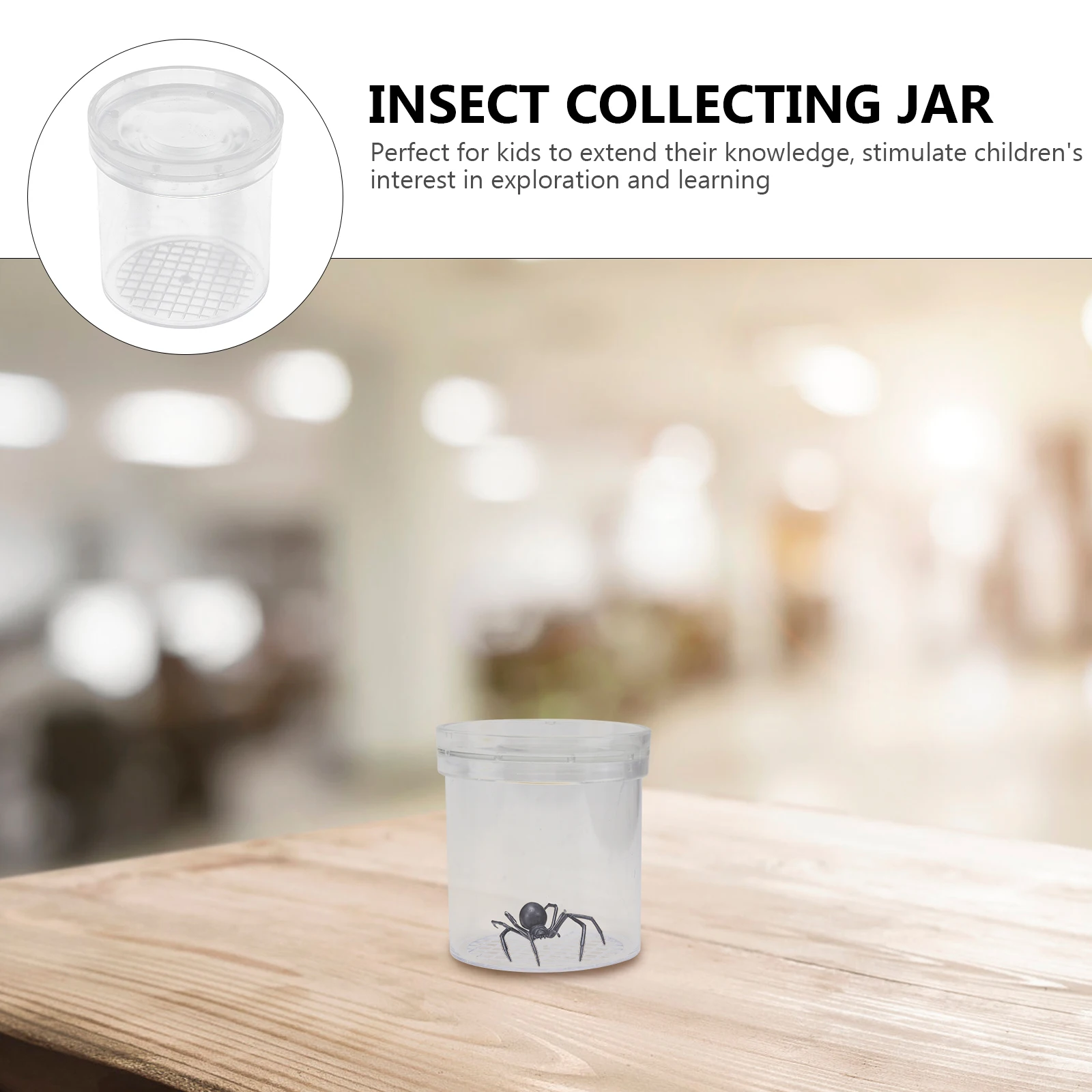 

6pcs Insect Observation Cup Transparent Bug Container Kids Collecting Jar Magnifying Glass Outdoor Exploration Science Viewer