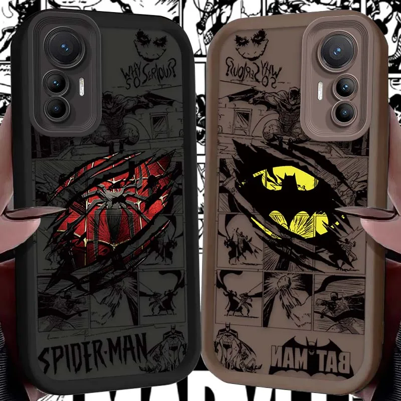 Case for Xiaomi 14T 13T 12T 11T 13 12 11 Lite 5G NE POCO X6 X5 F6 F5 F3 X4 GT X3 NFC M5S C65 M6 Pro 4G Marvel SpiderMan Batman