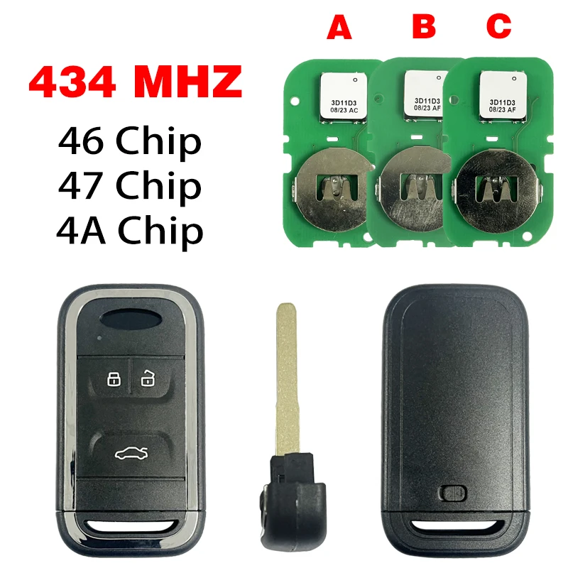 

CN079023 46/47/4AChip Aftermarket Remote Key for Chery Tiggo 5 Tiggo 7 Tiggo 8 Arrizo 5 6 7 Smart Key 434Mhz