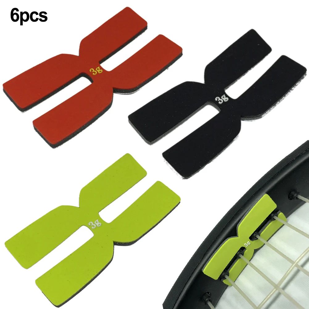 6pcs Tennis Racket Weighted Sheet Silicone Wear-resistant H-shaped Balance Plate Tennis Training Aids Accessories