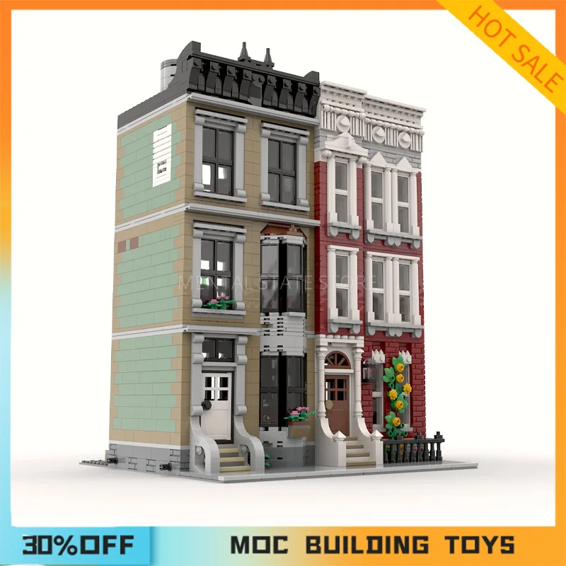 3889PCS Customized MOC Modular Street of Bricago Building Blocks Technology Bricks Creative Assembly Education Toy Holiday Gifts