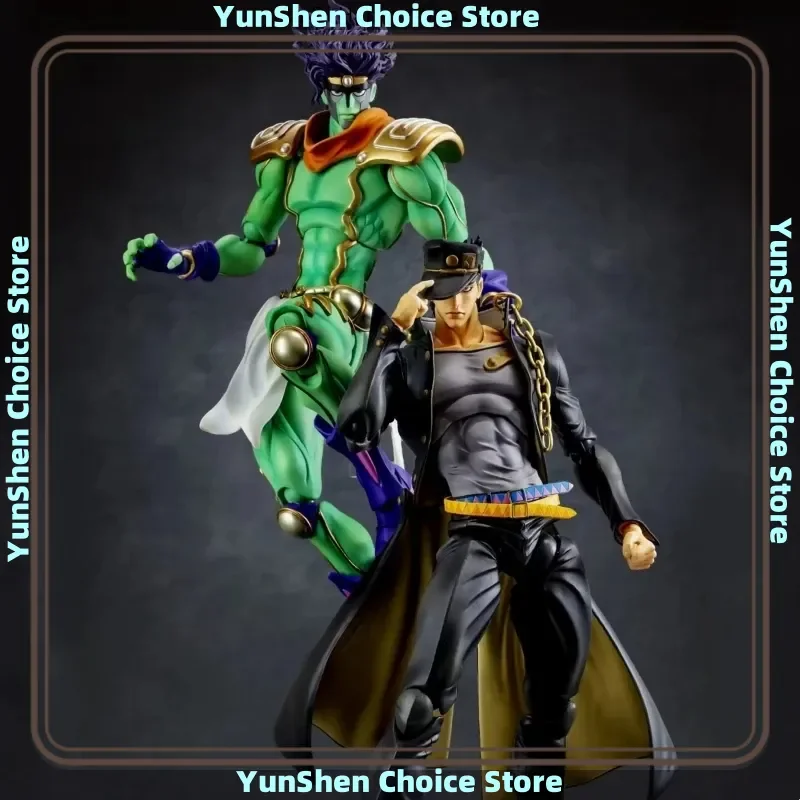 

JoJo's Bizarre Adventure Jotaro & Star Platinum Figure - Anime Collector Statue with Base, Desktop Display Model Gift