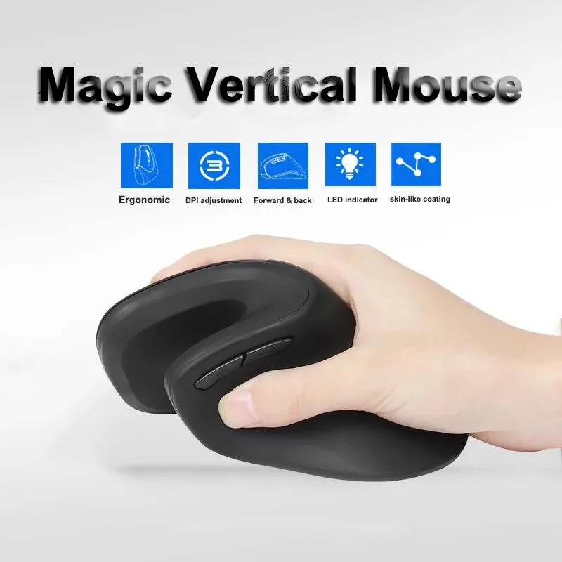 

Wireless Vertical Mouse USB Computer Gaming Mice Optical 2.4G Silent Gamer Ergonomic Office Mause For Laptop PC Windows Tablet