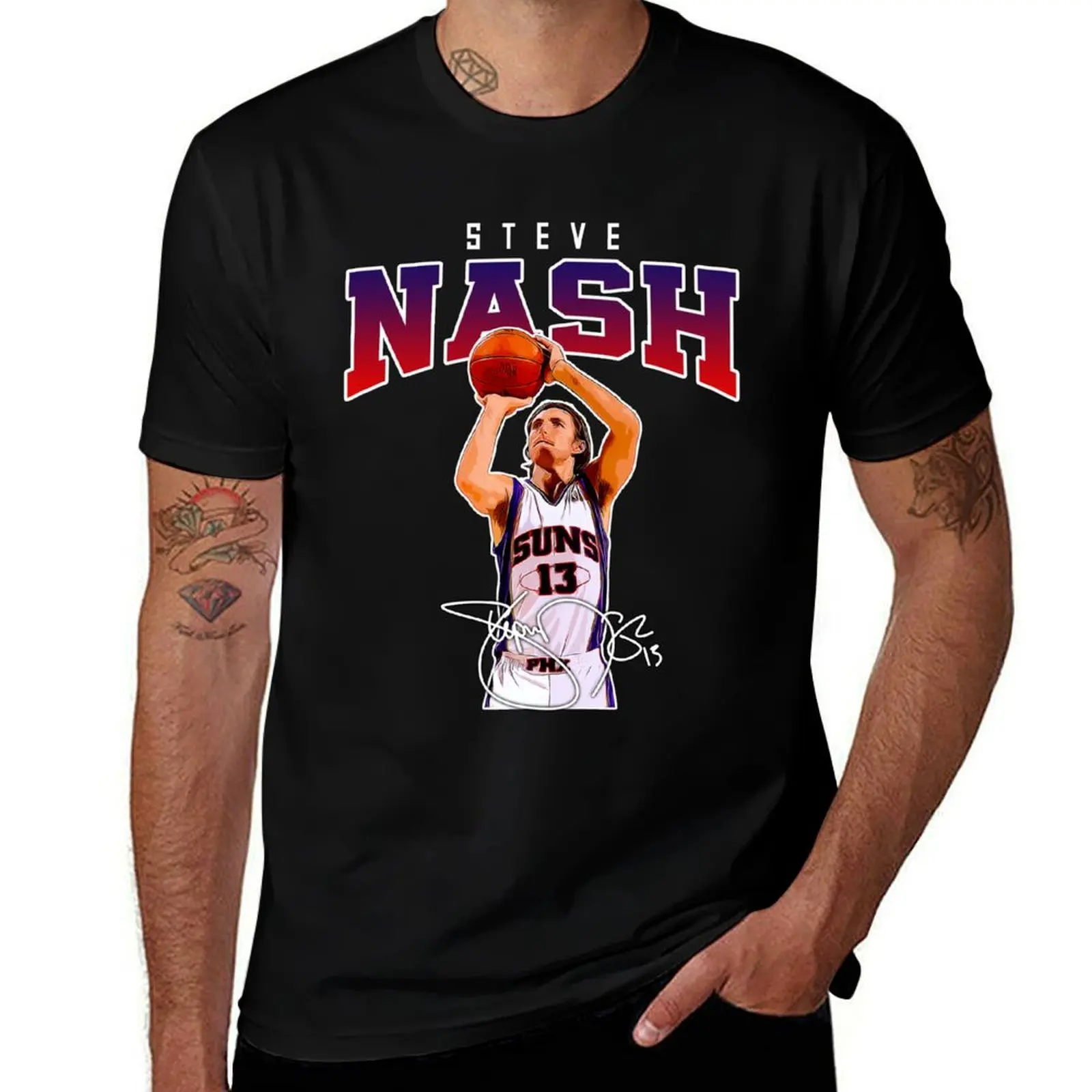 Steve Nash Phoenix baloncesto leyenda MVP firma Vintage Retro 80s 90s Bootleg Rap estilo camiseta hombre camiseta lisa