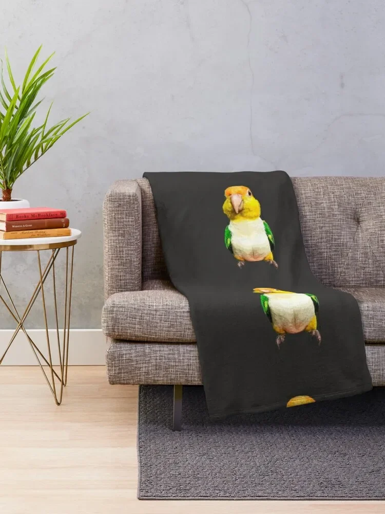 White Bellied Caique Parrot Throw Blanket bed plaid Large sofa bed Fashion Sofas Blankets