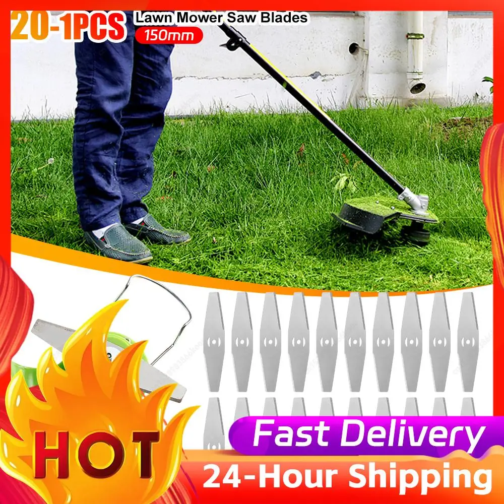 150mm Metal Grass String Trimmer Head Replacement Saw Blades Lawn Mower Fittings Parts Home Garden Power Tool Accessories 20-1PC