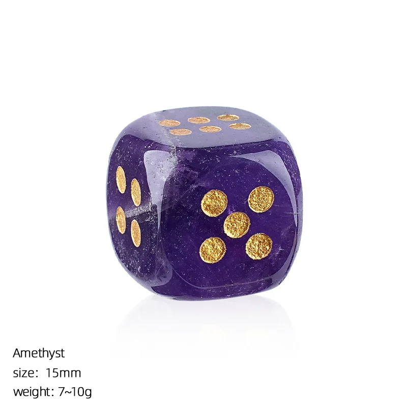 6 قطعة 1.5 سنتيمتر الحجر الطبيعي جمشت النرد العقيق عين النمر حجر الجسيمات تخمين عدد النقاط هدية جيدة جديدة بالجملة