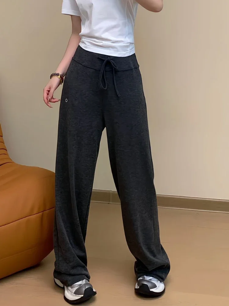 

Loose Sports Pants Spring Casual High Waist Straight Yoga Pants Fitness Running Breathable Comfort Korean Fashion Women Pants