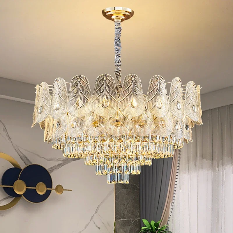 

Luxury Design Pendant Lights Ceiling Lamp Crystal Modern Pendant Lights Chandelier Elegant Indoor Lighting Kroonluchter LLPL