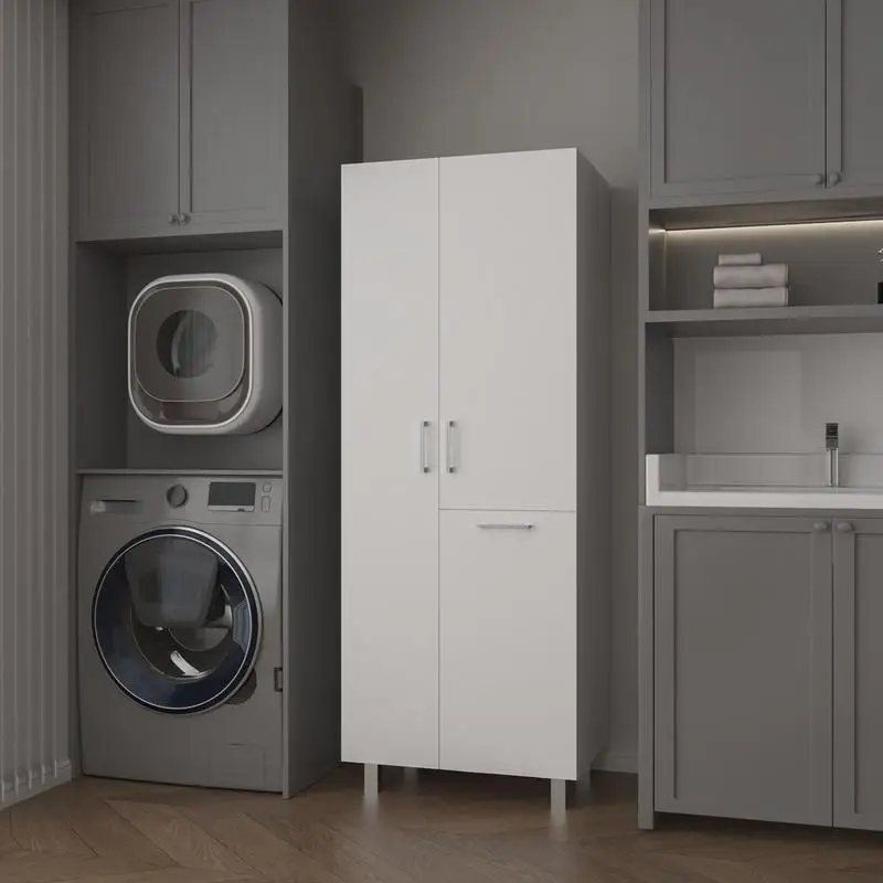 

Mirage Modern Storage Cabinet with 2 Doors, 1 Drawer, Metal Legs, Ideal for Organizing Bathrooms, Laundry Rooms, and Common