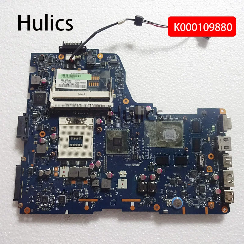 

Hulics Used Laptop Motherboard For Toshiba Satellite A660 A665 NWQAA LA-6062P K000109880 HM55 RPGA988A DDR3