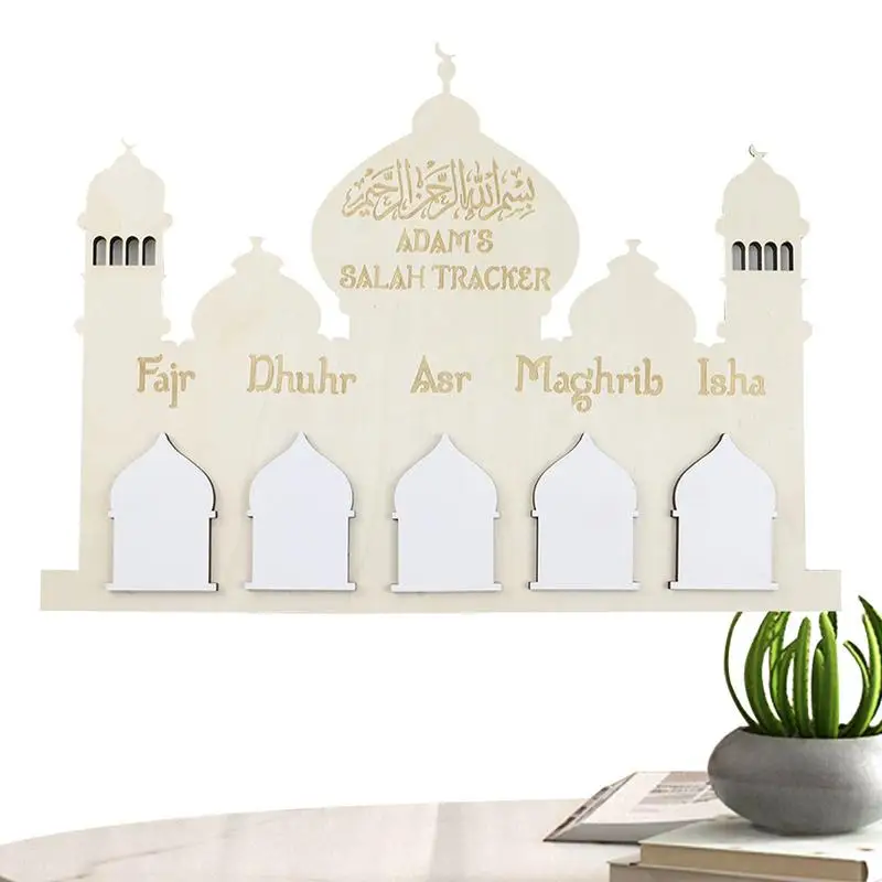 Eid 메시지 보드 나무 Eid 행잉 보드, 플라크 사인 메시지 보드, 성 장식