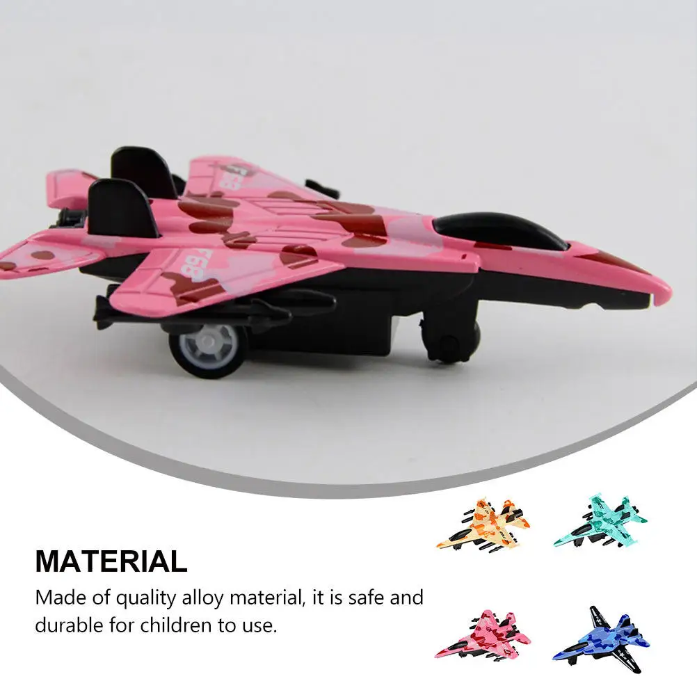 

Набор из 4 миниатюрных самолетов-истребителей из сплава, на фрикционном приводе, развивающий игровой набор для детей, подарок на день рождения, Рождество, сувениры для вечеринок