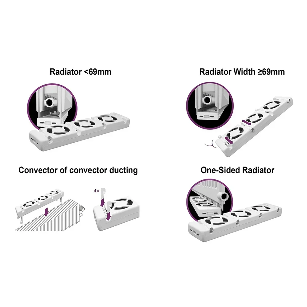 5-Fan Radiator Fan Voor Smart Radiator Booster Uitbreiding Set Ventilator Fan 100-240V 50/60Hz AC 350MA Thuis Haard Fan