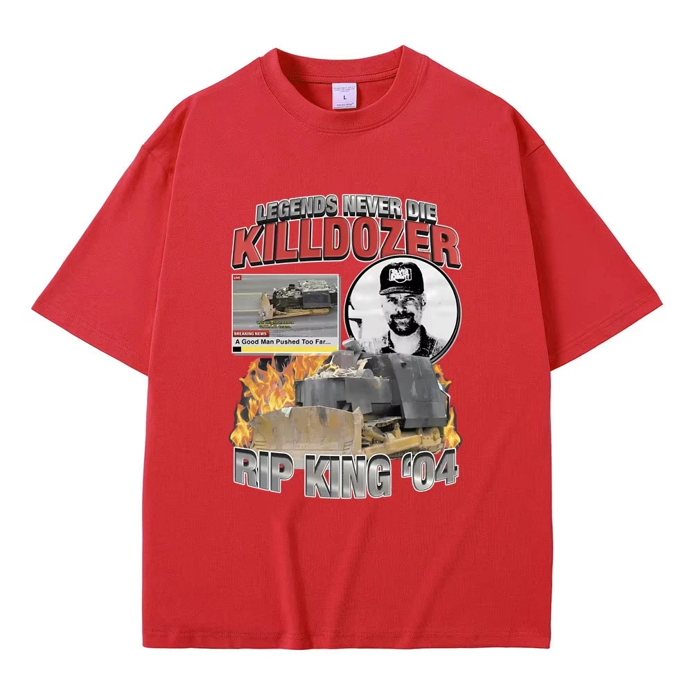 Camisetas Legends Never Die Killdozer para hombre y mujer, camiseta informal de manga corta de gran tamaño, camiseta gótica Vintage para hombre, camisetas de algodón puro
