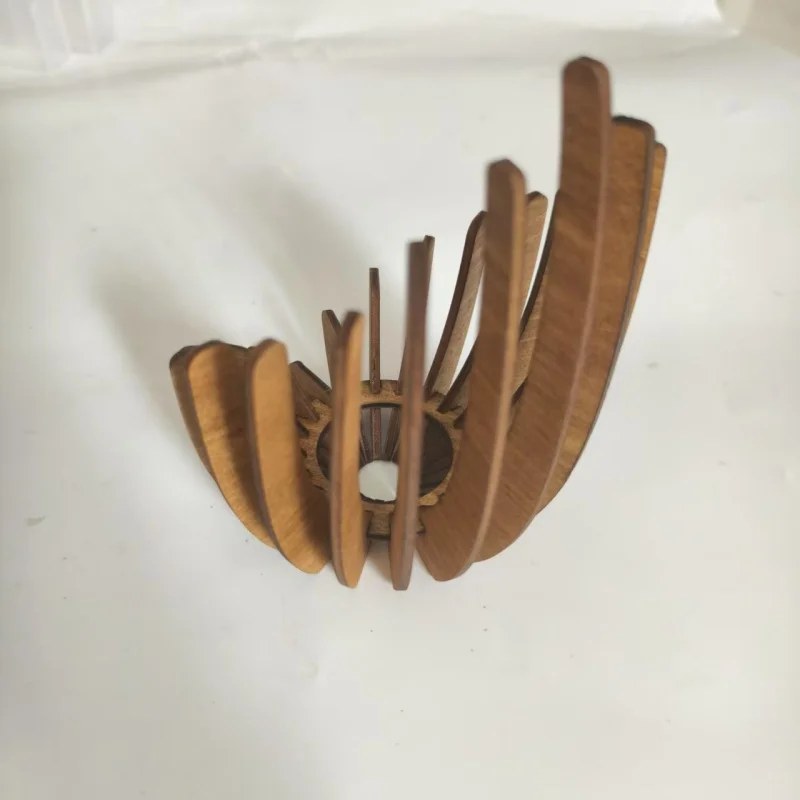1pcs Lotus-shaped Candle Holder Wooden Creative Candlestick Without Candles Manual Assembly Diy Wooden Candle Holder Decoration