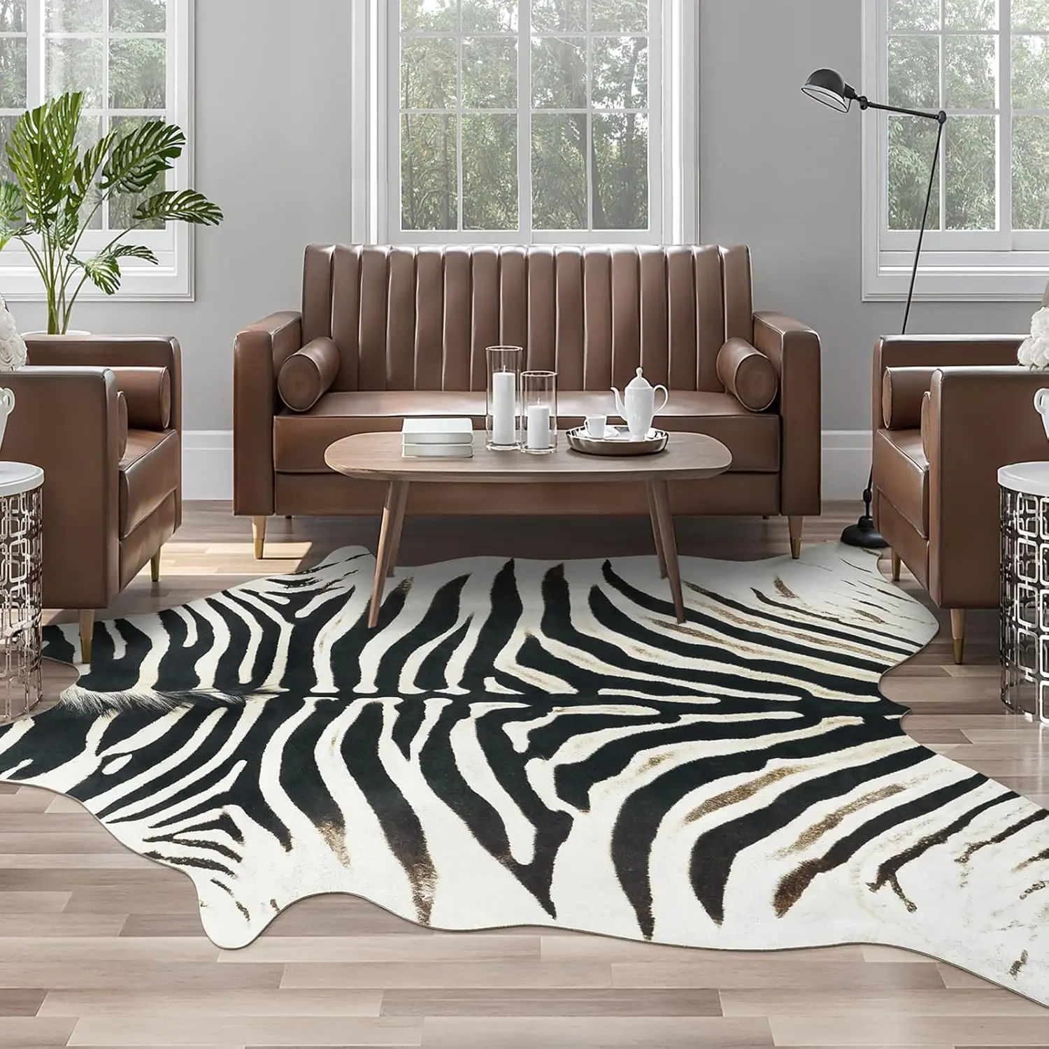 3D Printing Cow Hide Design Area Rug Carpets Rugs for Home Decor