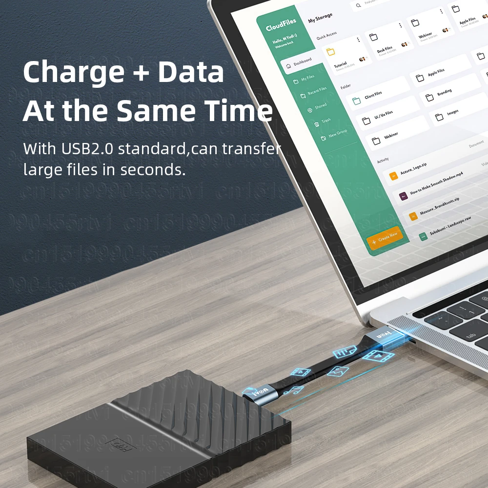 Cavo dati Mobile USB 2 in 1 Mini portachiavi portatile corto per Huawei Samsung Xiaomi 3A cavo Micro USB C di tipo C a ricarica rapida