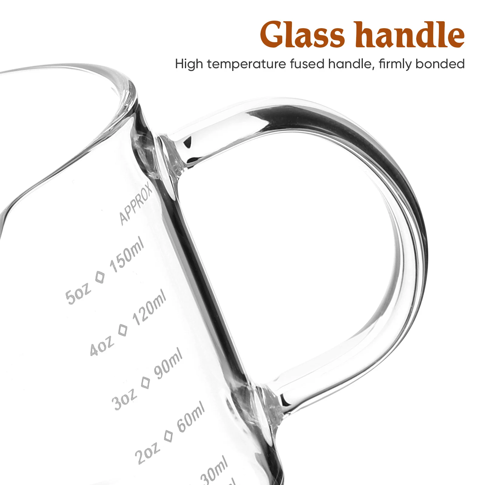 

Transparent Creamer Pitcher Household Glass Milk Cup Wear-Resistant Multi-Function Convenient Milk Accessory for Coffee and