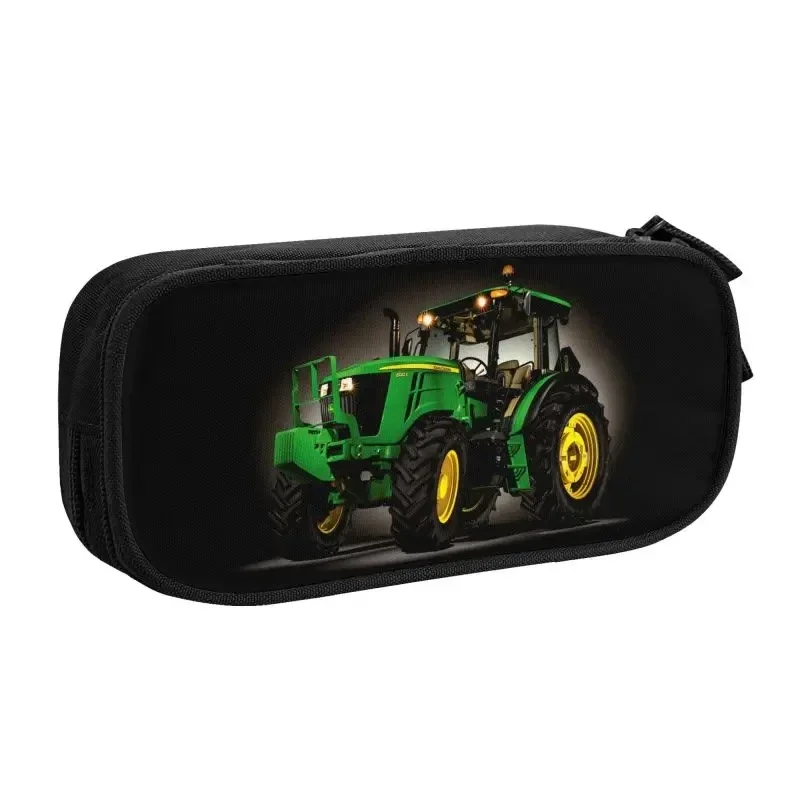 Retro Tractor King Engineering Vehicle Pencil Pen Case, bolsa de papelería, soporte, caja organizadora para adolescentes, niñas, adultos, estudiantes