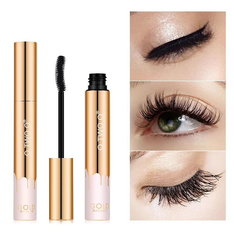 3D Mascara Verlenging Black Lash Wimper Langdurige Extension Wimpers Borstel Makeup Goud Kleur Mascara Nieuwe