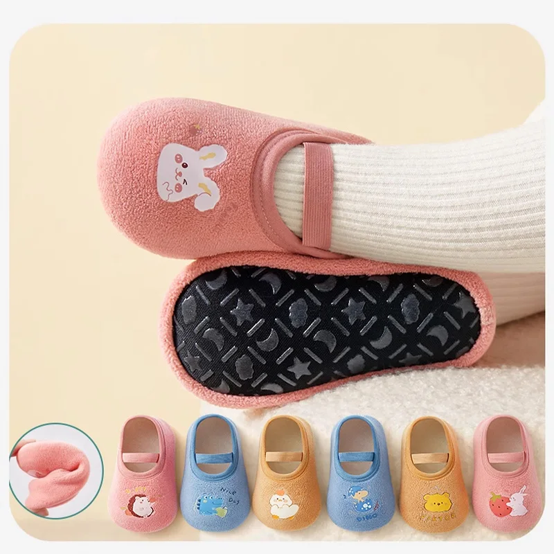 

Thick Warm Baby Non-slip Floor Socks Boys Girls First Walking Shoes Toddler House Shoes 0-4Y Multiple colors available
