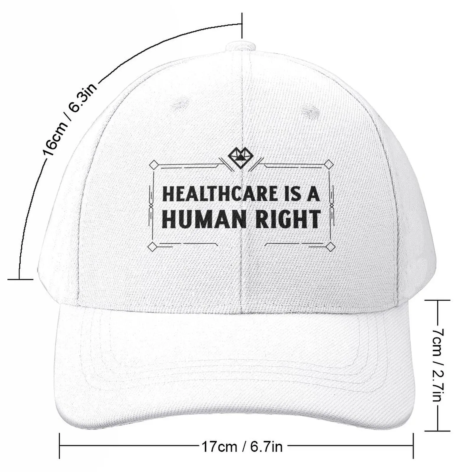 Healthcare is a Human Right Baseball Cap Fashion Beach Big Size Hat Trucker Cap Female Men's