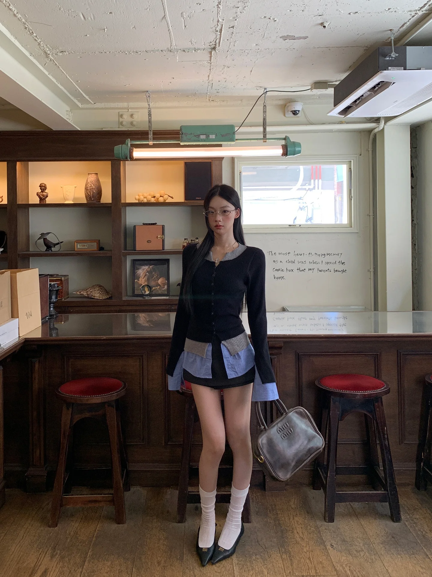 

Bla Knitted Open Cardigan Women's Korean Sle Early Autumn Outfit Top Layered Design Sense Sweater Jaet G Sle