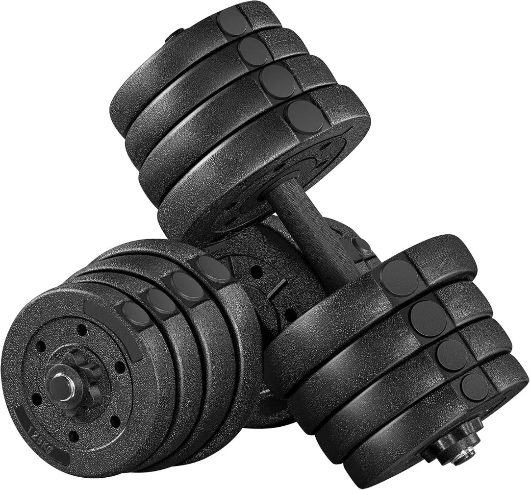 Kit Mancuernas Ajustables Juego de Pesas y Mancuernas para Casa o Gimnasio Mancuernas Musculacion con Cerraduras de Estrella