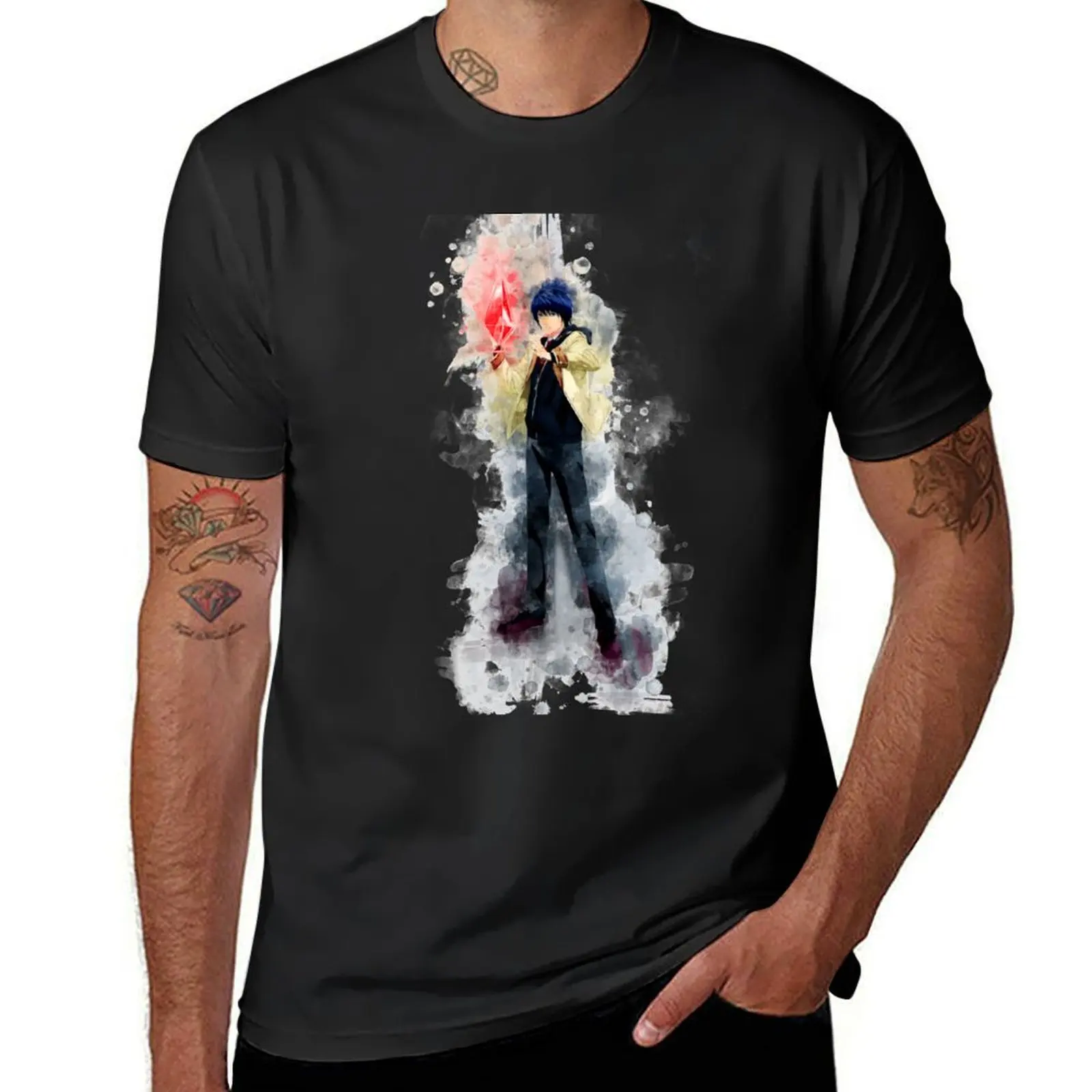 Platinum End - Mirai *watercolor* T-Shirt funnys graphics mens plain t shirts