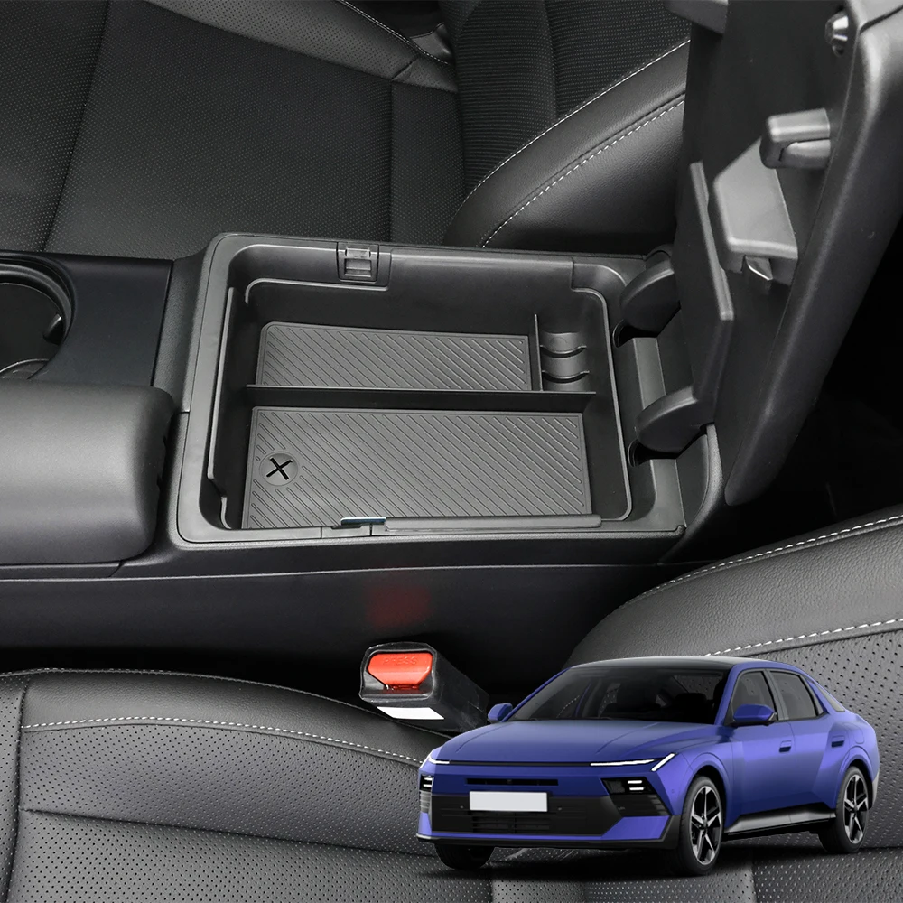 1PCS Center Console Storage Box Accessories For Hyundai Elantra CN8 Electronic Version Car Supplies LHD view 3