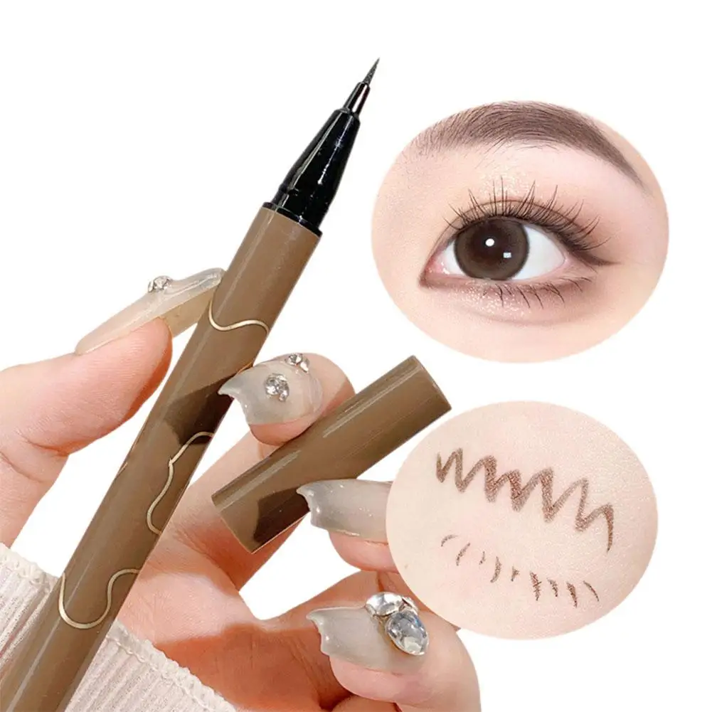 Ultra-Dunne Waterdichte Vloeibare Eyeliner Koreaanse Make-Up Voor Vrouwen Snel Droog Gladde Eyeliner Lange Laatste Onderste Wimper Pen Cosmet P5h5