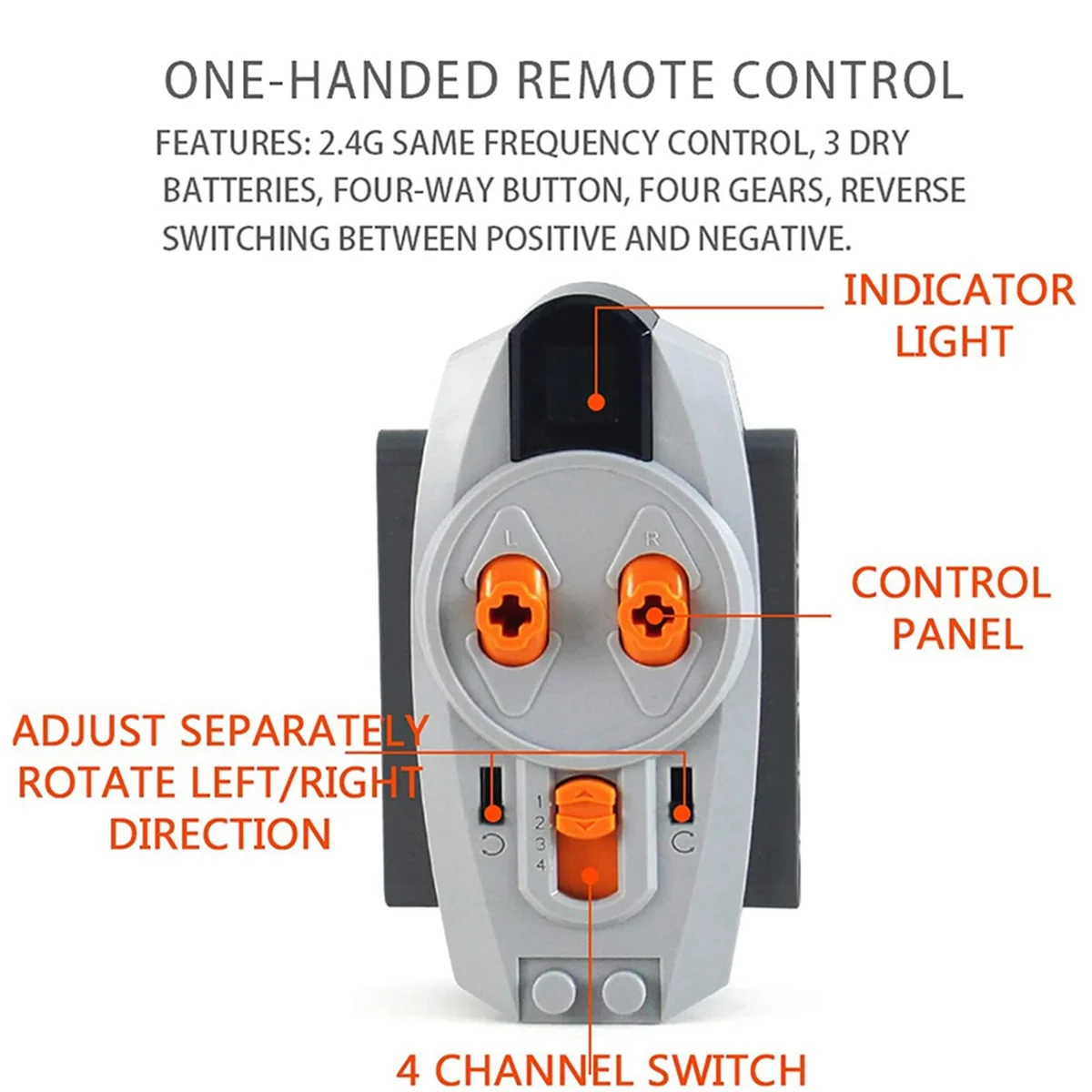 Ensemble de Fonctions d'Alimentation en L pour Servomoteur, Boîtier de Batterie, Vitesse IR, Récepteur de Télécommande, décennie s de Construction MOC, Style BN03R