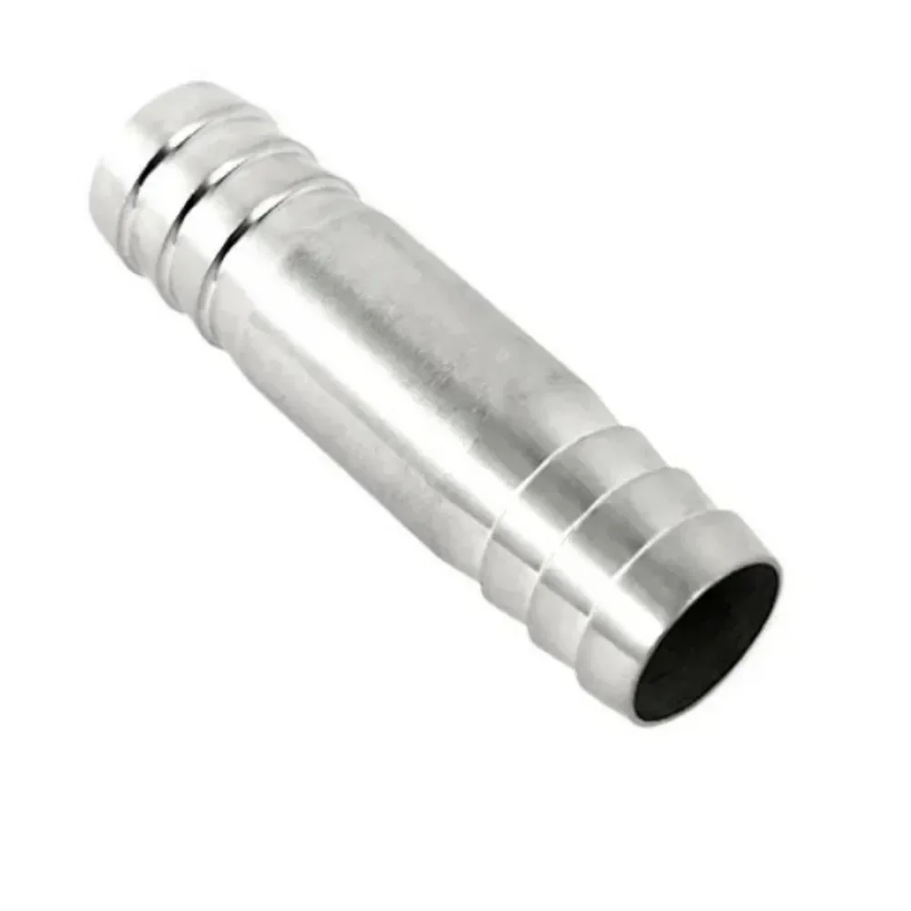 ‌100mm L 6-41mm Hose Barb Tail Barrel Nipple 304SS Full-Pass Flow Pipe Fitting, No-Rust Coupler for Water Gas Air Fuel Delivery