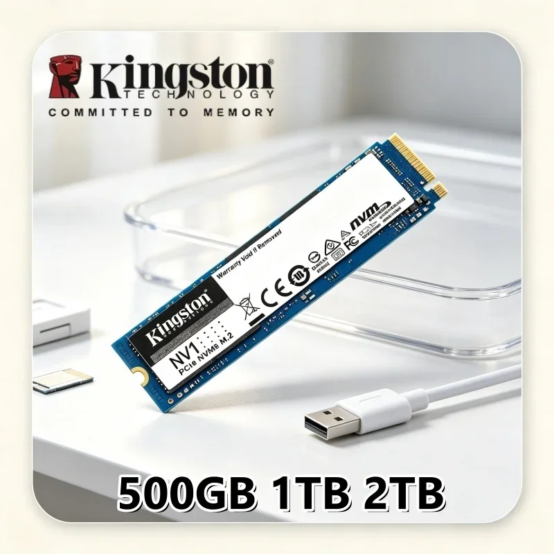 Kingston NV1 para Laptop e Desktop PC M.2 2280 NVMe PCIe SSD 250GB 500GB 1TB Unidade de Estado Sólido Interna de Alta Velocidade