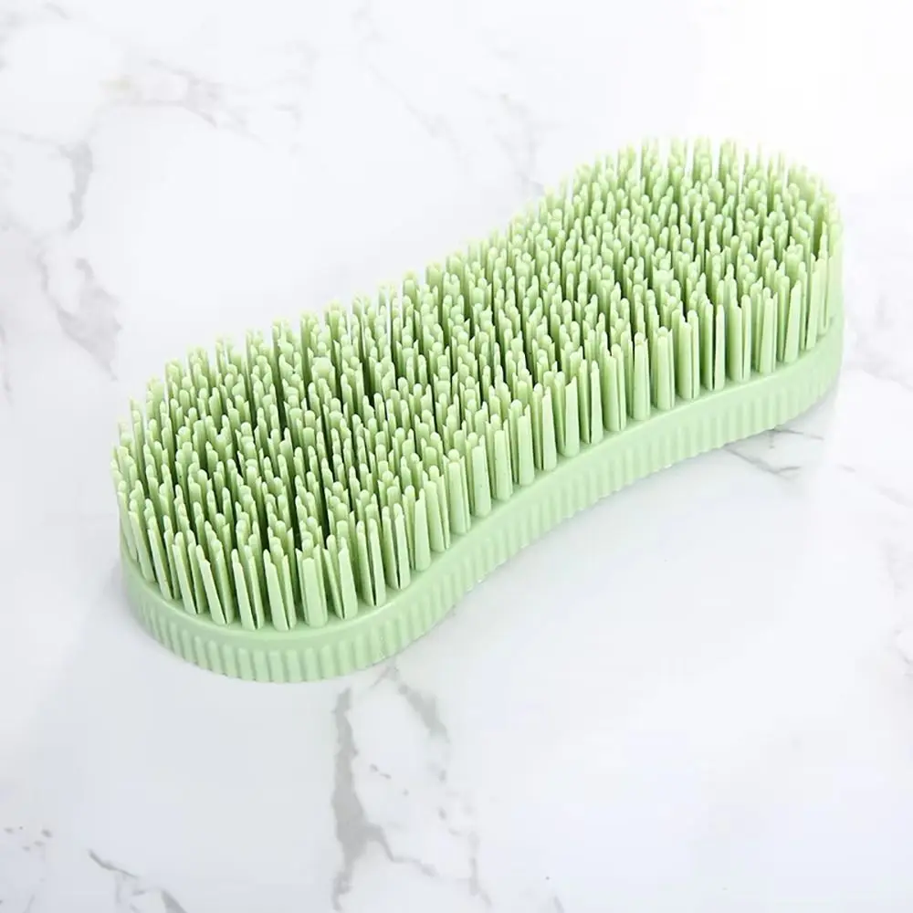 New 1Pcs Colorful Horse Grooming Brush Silicone Hard Bristle Horse Accessories Plastic Equestrian Massage Tool