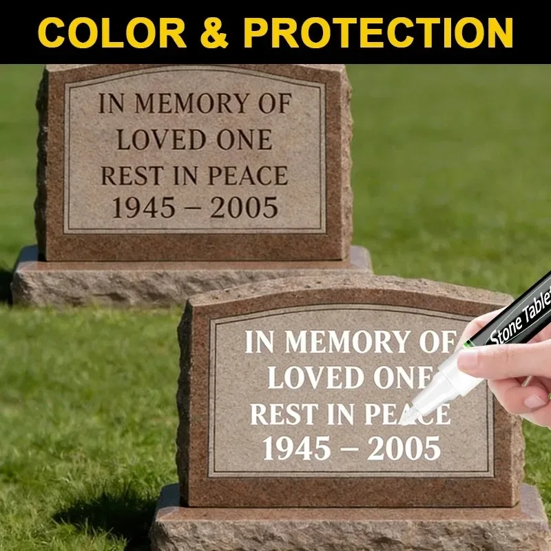 1-20PCS Tombstone Marker Pen for Faded Lettering Granite Stone Repair Paint Quick Dry Oil Based Weatherproof Outdoor Use