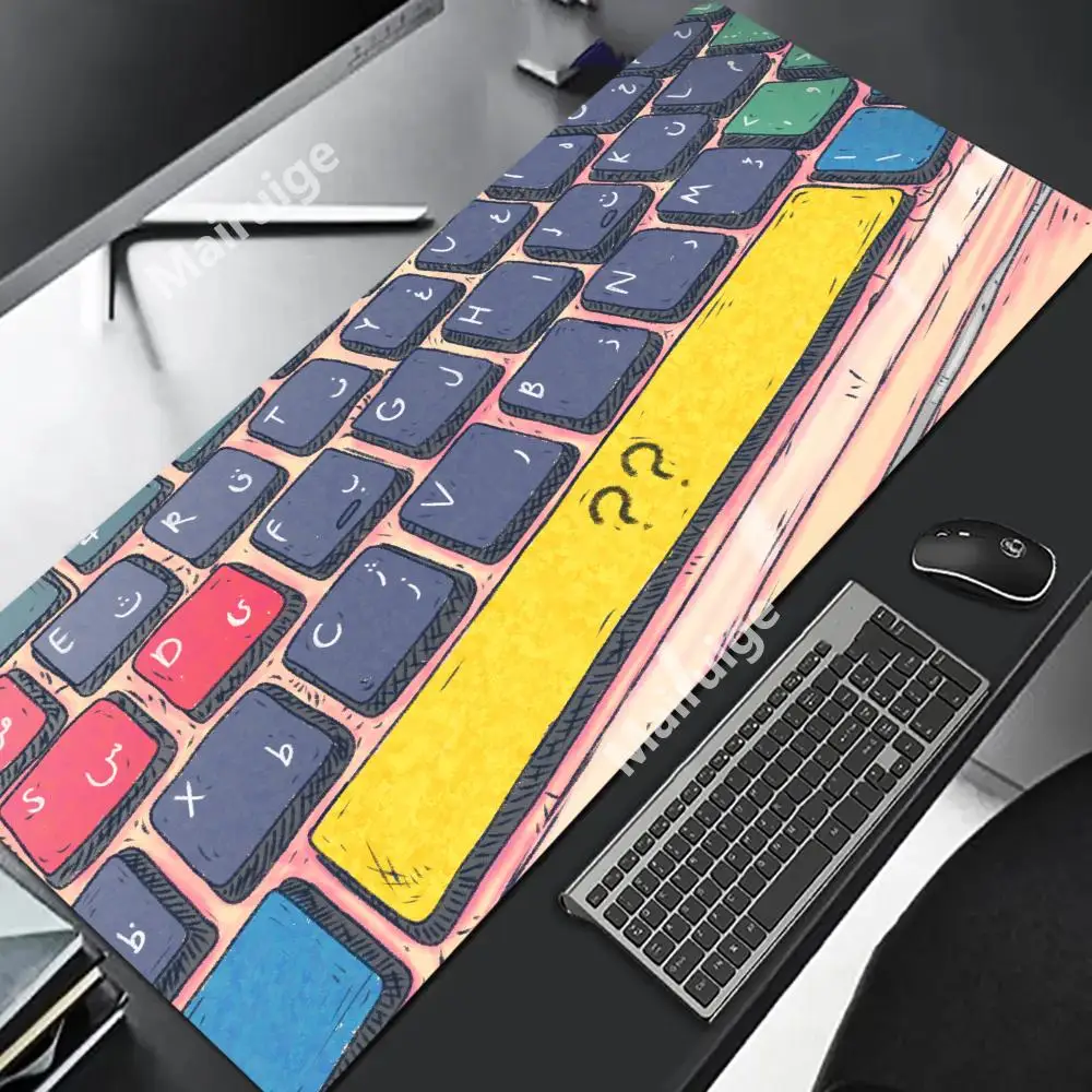 

Коврик для мыши в стиле японского аниме XL, компьютерные аксессуары, коврики для офисного игрового стола, резиновые противоскользящие коврики для игровой клавиатуры, коврики для мыши XXL, настольные коврики