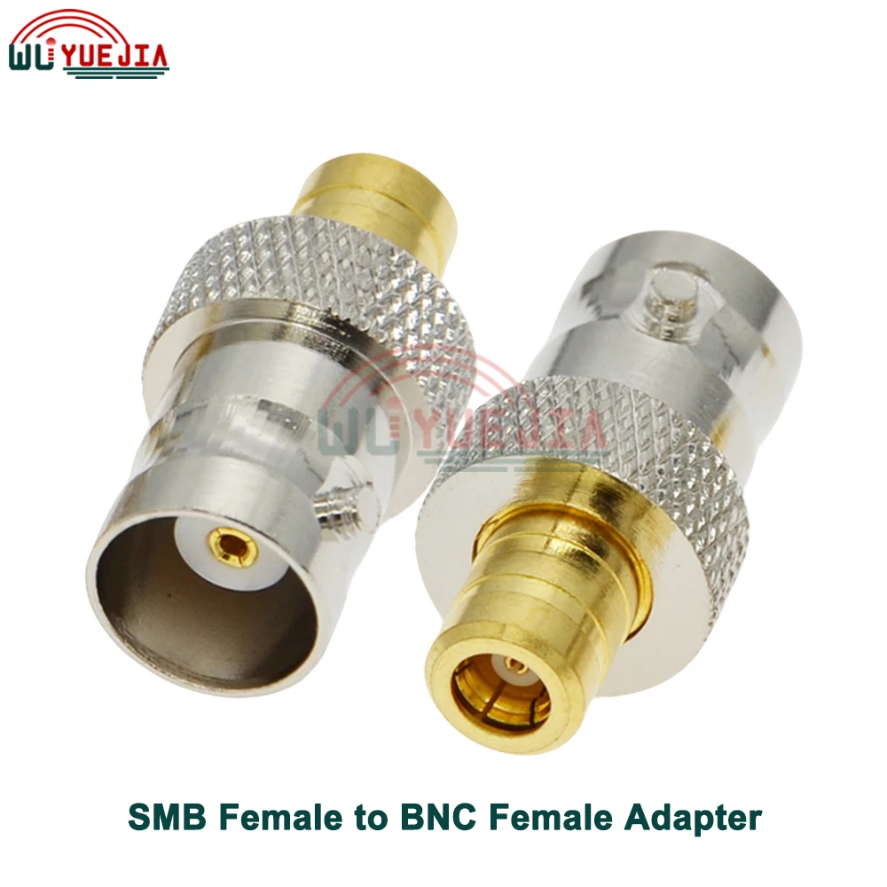 

1Pcs RF Adapter SMB Female Jack to Q9 BNC Female Jack RF Coaxial Connector 50 ohm Straight Nickel Plated Brass High Quality