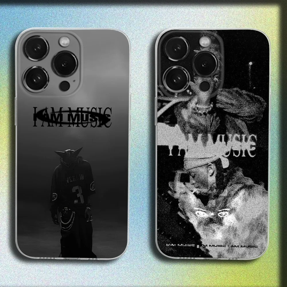 

MUSIC Playboi C-Carti Phone Case For iPhone 16,15,14,13,12,11 Plus,Pro,Max,XR,XS,Plus,SE,Mini Transparent Soft Cover