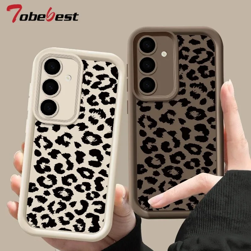 Leopard Print Case for Samsung Galaxy A17 A27 A37 A57 A07 A16 A26 A36 A56 A06 A15 A25 A35 A55 A05 A05S A14 A24 A34 A54 4G 5G