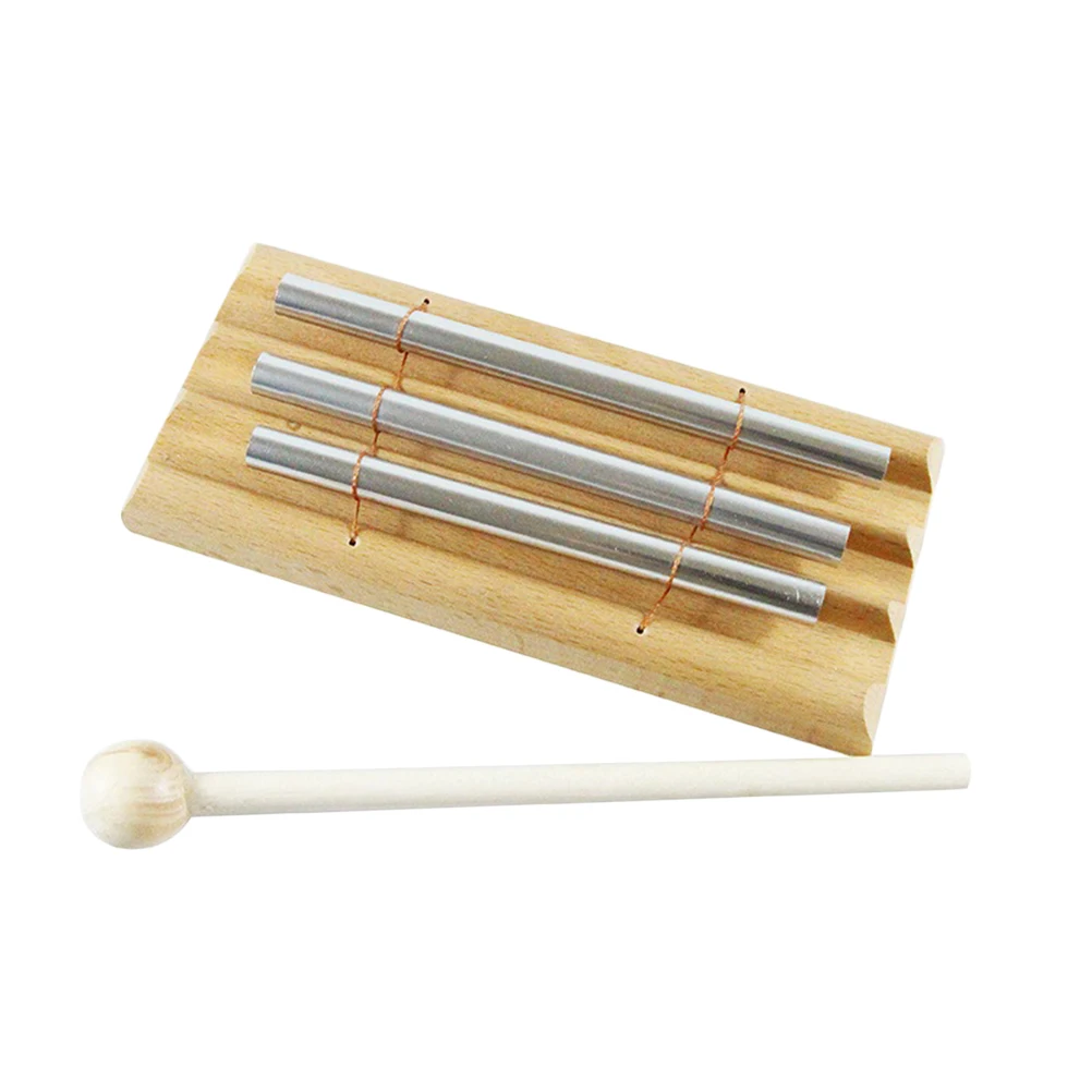 

Three Tone Chime Durable Kids Instruments Bamboo Toddler Percussion Musical Toy Kids Percussion Calming Sound Xylophone