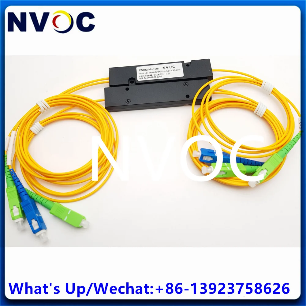 10Pcs 1*2 FWDM 2mm 1M ABS BOX 90x20x10mm T1550R1310/1490,1550 For CATV With SC/APC,1310/1490 For PON With SC/UPC,Com With SCAPC