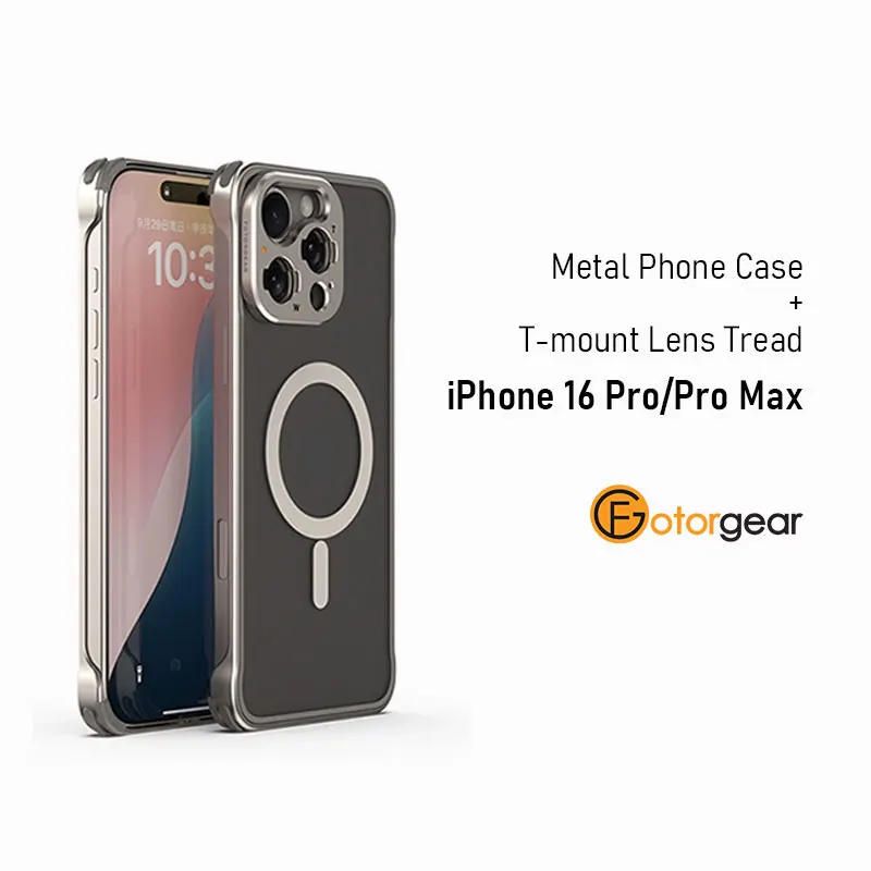 Fotorgear-Tマウントレンズスレッド付き写真電話ケース,金属製Magsafe