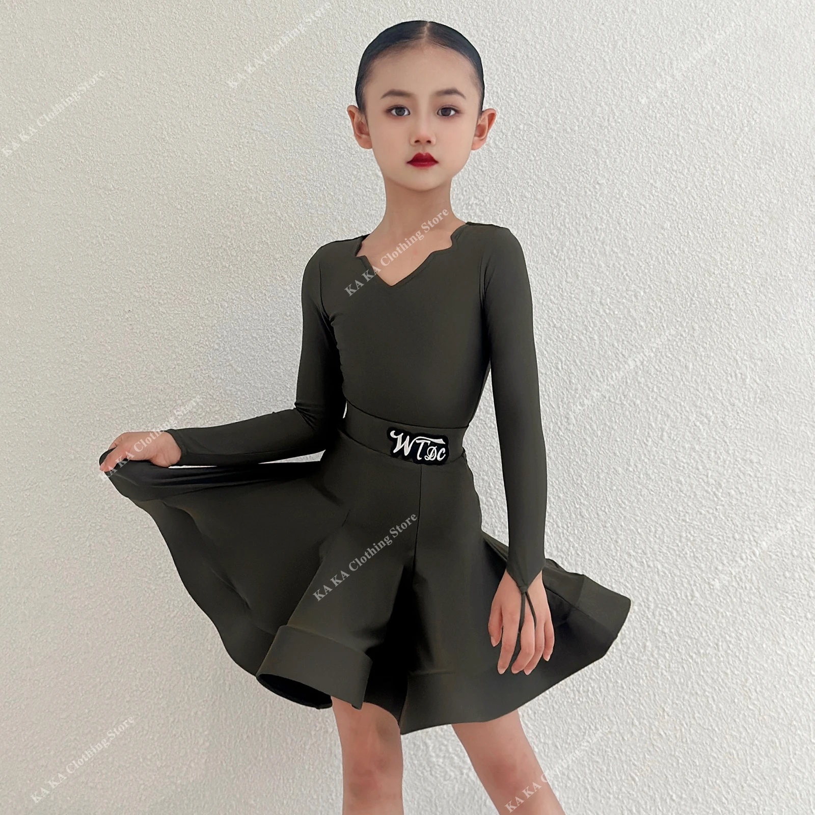 Kids Samba Rumba Salsa Tango Latin Dance Costume Girls Competition Ballroom Dress Standard Child Latin Practice Dress Clothes