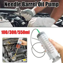 Siringa per fluido per olio per auto da 100/300/550ml portatile con estrattore per pompa a pistola per siringa a vuoto con tubo ad ago in scala